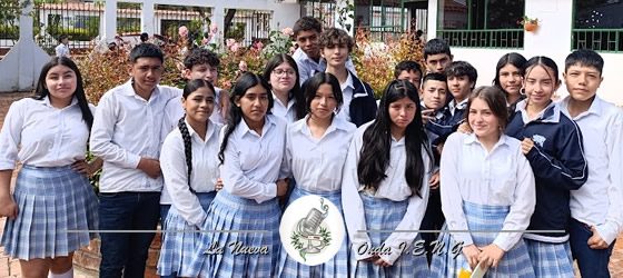 Estudiantes de 9no grado participantes de la grabación